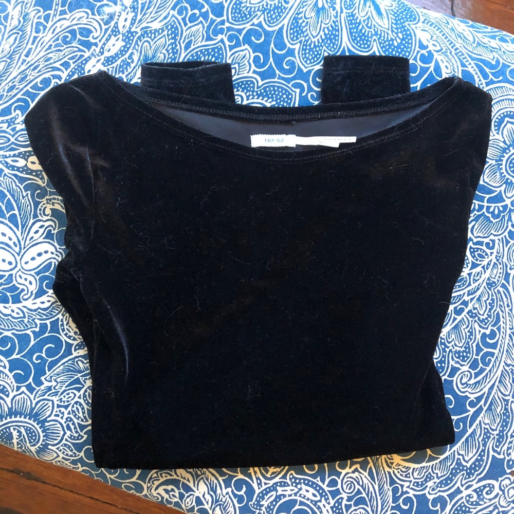 Black Velvet Crop Top